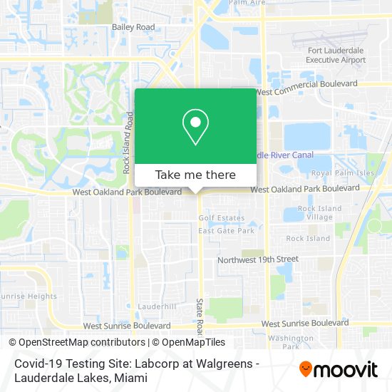 Covid-19 Testing Site: Labcorp at Walgreens - Lauderdale Lakes map