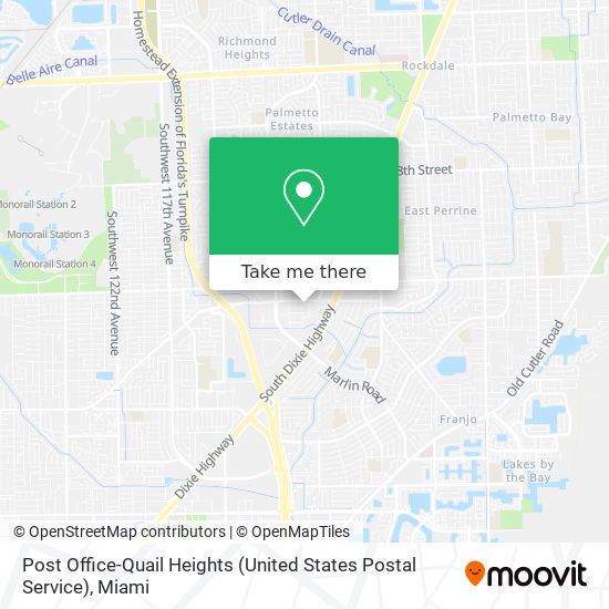 Post Office-Quail Heights (United States Postal Service) map