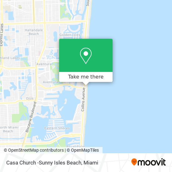 Mapa de Casa Church -Sunny Isles Beach