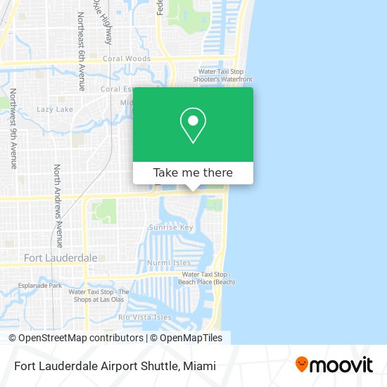 Fort Lauderdale Airport Shuttle map