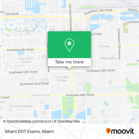 Mapa de Miami DOT Exams