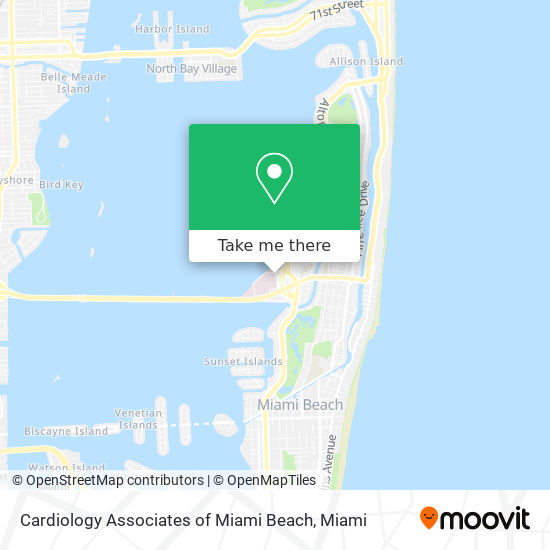 Mapa de Cardiology Associates of Miami Beach