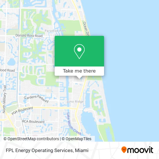 FPL Energy Operating Services map