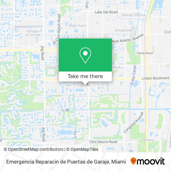 Emergencia Reparacin de Puertas de Garaje map