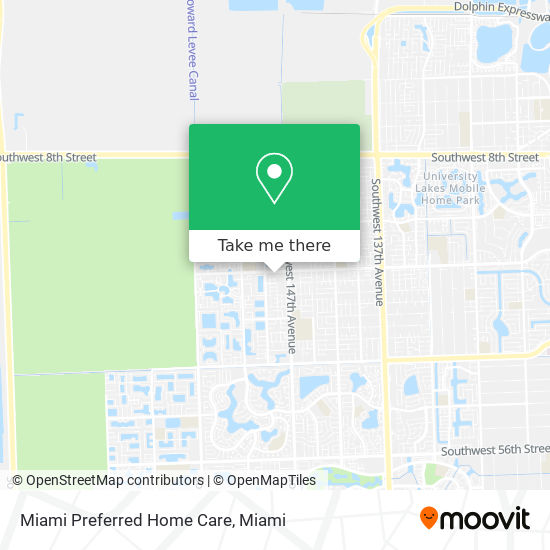 Mapa de Miami Preferred Home Care