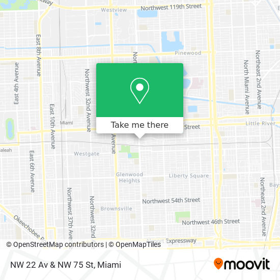 Mapa de NW 22 Av & NW 75 St