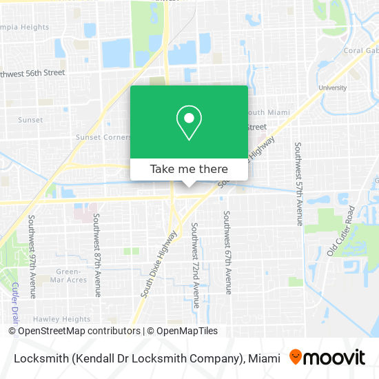 Mapa de Locksmith (Kendall Dr Locksmith Company)