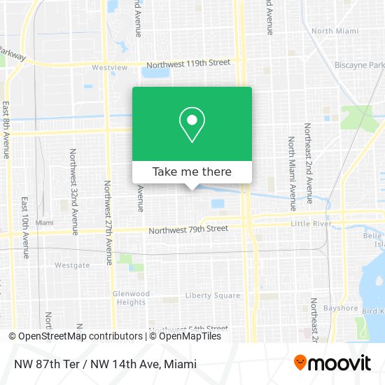 Mapa de NW 87th Ter / NW 14th Ave