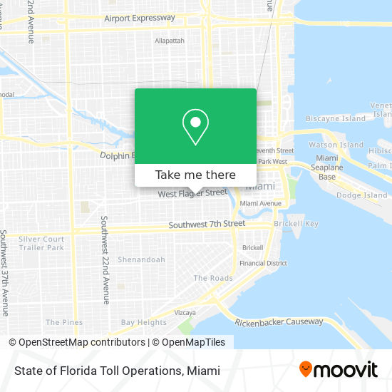 State of Florida Toll Operations map