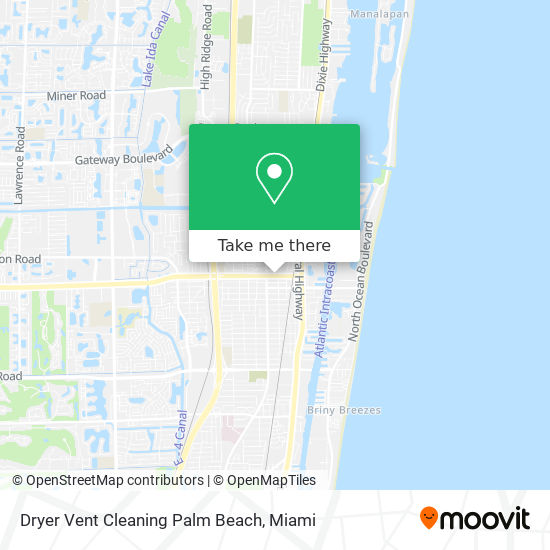 Dryer Vent Cleaning Palm Beach map