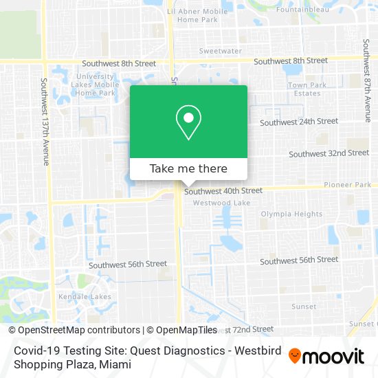 Mapa de Covid-19 Testing Site: Quest Diagnostics - Westbird Shopping Plaza