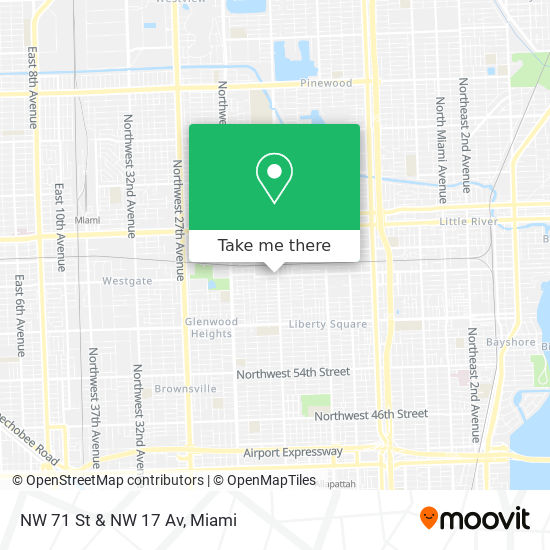 Mapa de NW 71 St & NW 17 Av