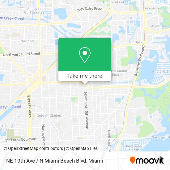 Mapa de NE 10th Ave / N Miami Beach Blvd