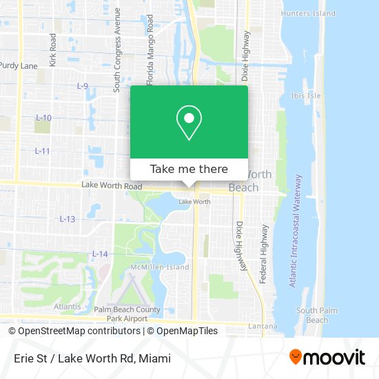 Erie St / Lake Worth Rd map