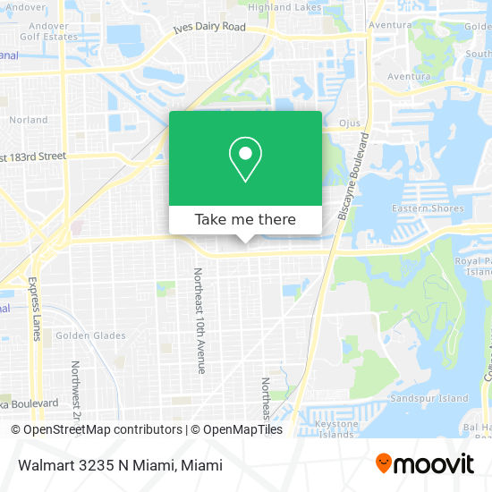 Mapa de Walmart 3235 N Miami