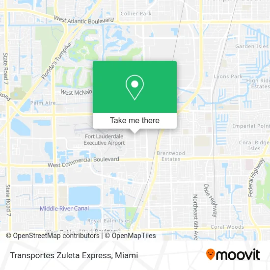 Transportes Zuleta Express map