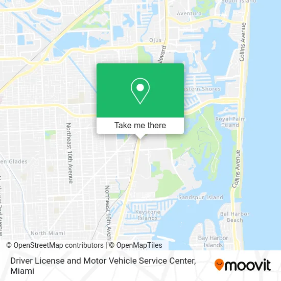 Driver License and Motor Vehicle Service Center map