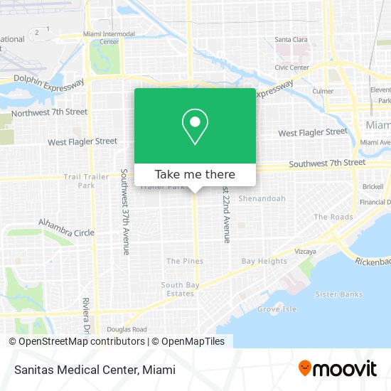 Mapa de Sanitas Medical Center