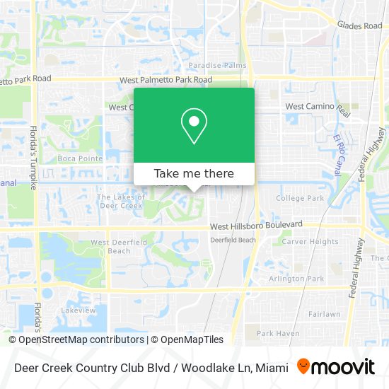 Deer Creek Country Club Blvd / Woodlake Ln map
