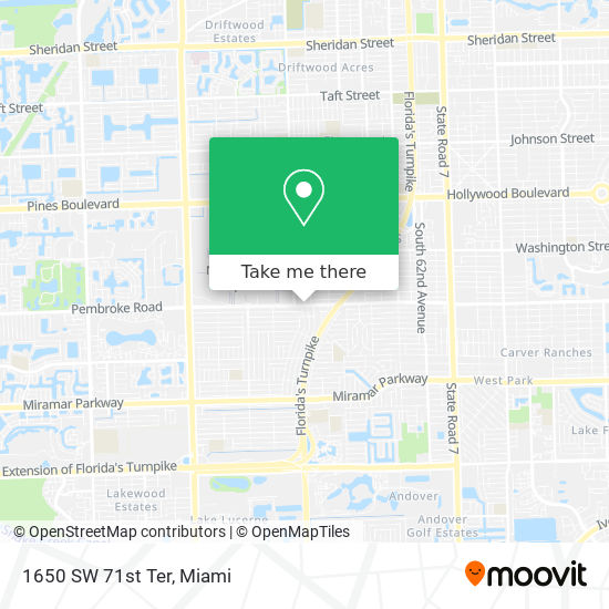 1650 SW 71st Ter map