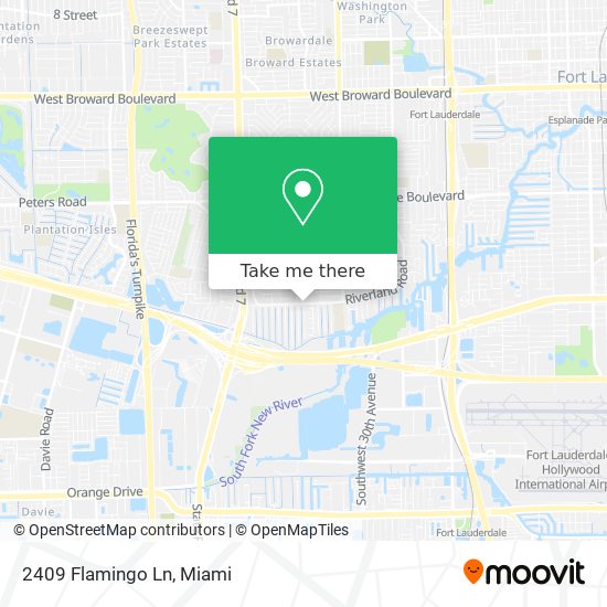 Mapa de 2409 Flamingo Ln