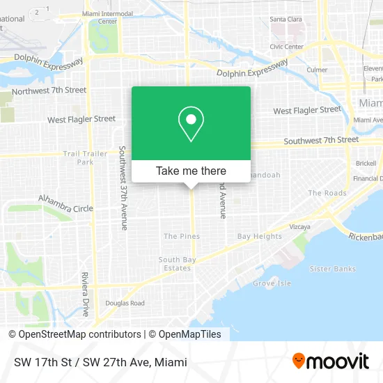 SW 17th St / SW 27th Ave map