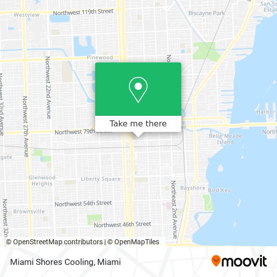 Miami Shores Cooling map