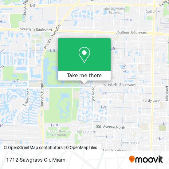 Mapa de 1712 Sawgrass Cir