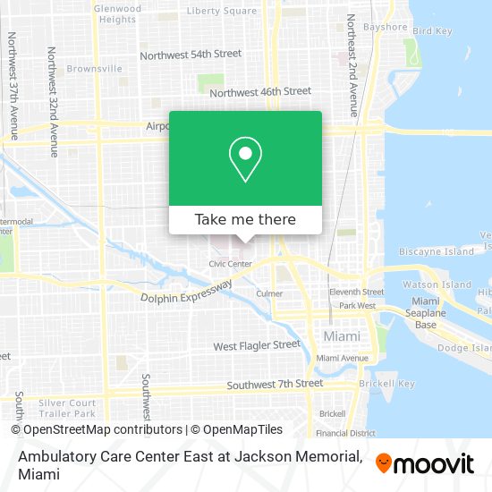 Ambulatory Care Center East at Jackson Memorial map