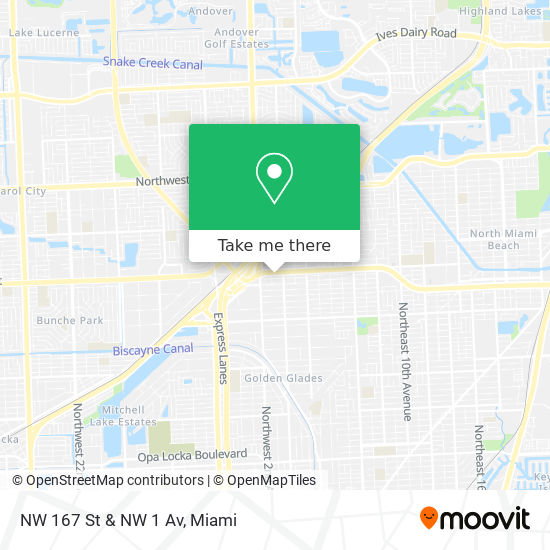 Mapa de NW 167 St & NW 1 Av