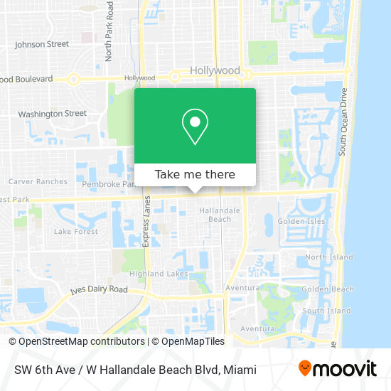 SW 6th Ave / W Hallandale Beach Blvd map