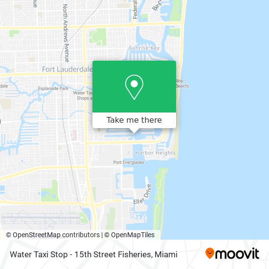 Mapa de Water Taxi Stop - 15th Street Fisheries