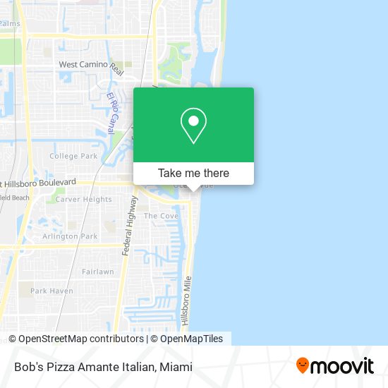 Bob's Pizza Amante Italian map