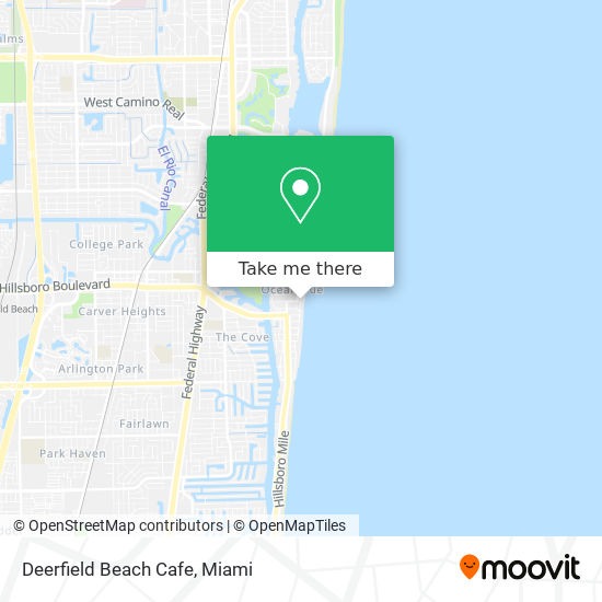 Deerfield Beach Cafe map