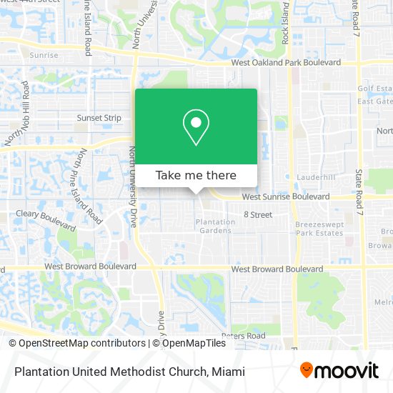 Plantation United Methodist Church map