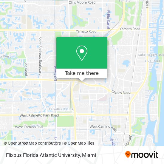 Flixbus Florida Atlantic University map