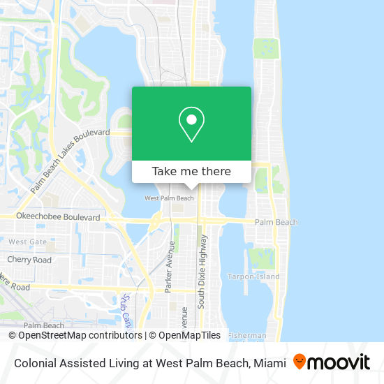 Colonial Assisted Living at West Palm Beach map