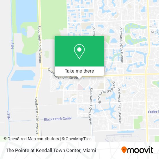 The Pointe at Kendall Town Center map