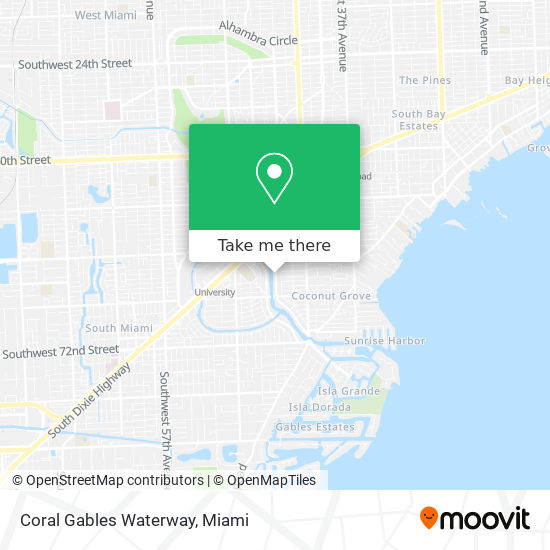 Coral Gables Waterway map