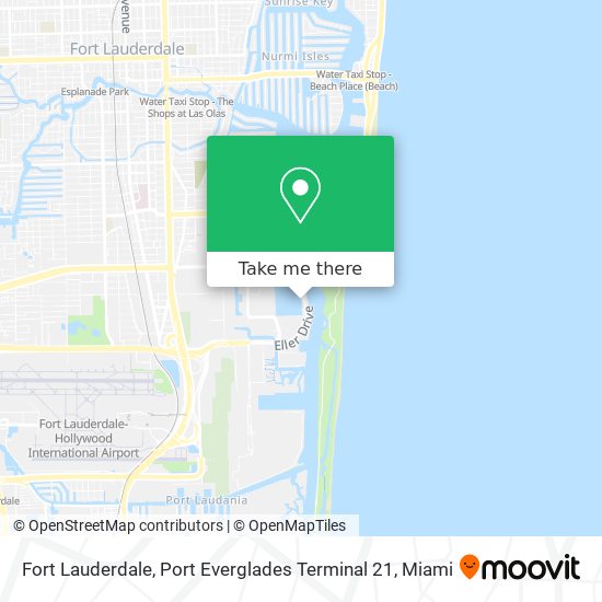 Mapa de Fort Lauderdale, Port Everglades Terminal 21