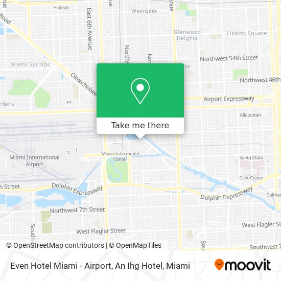 Mapa de Even Hotel Miami - Airport, An Ihg Hotel