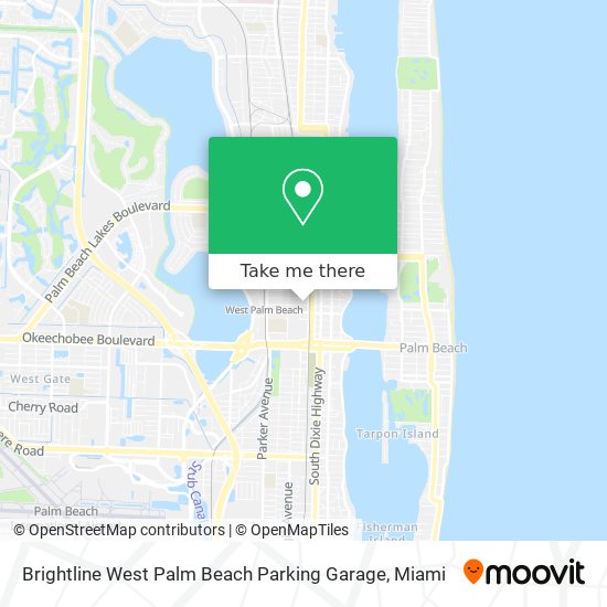 Mapa de Brightline West Palm Beach Parking Garage