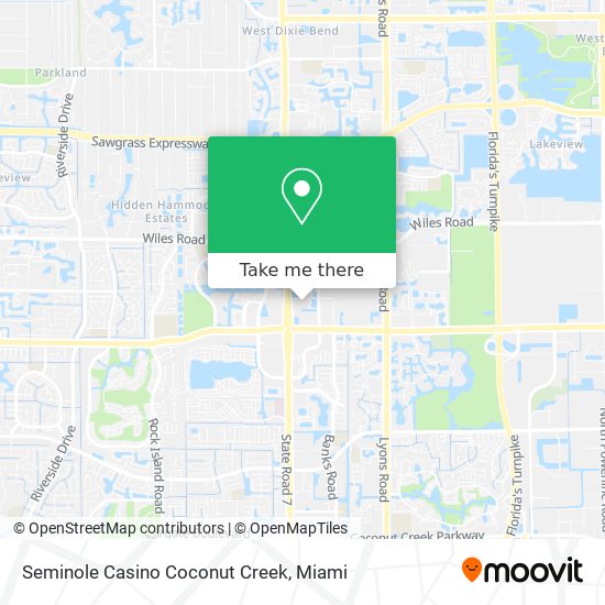 Mapa de Seminole Casino Coconut Creek