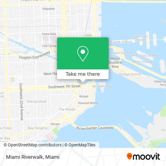 Miami Riverwalk map