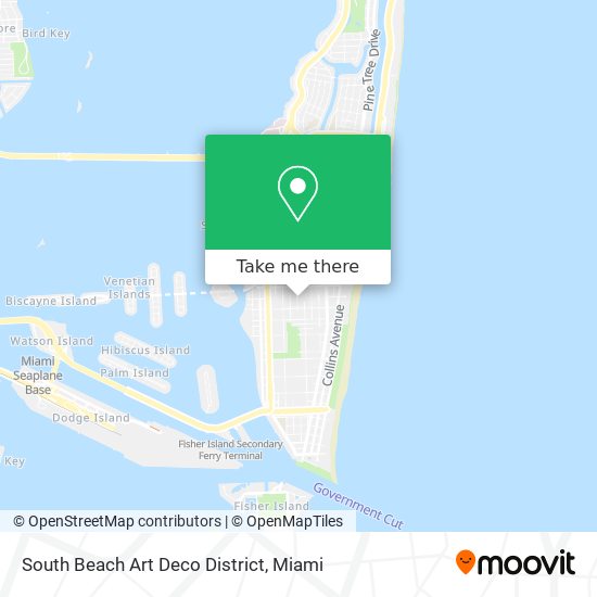 South Beach Art Deco District map