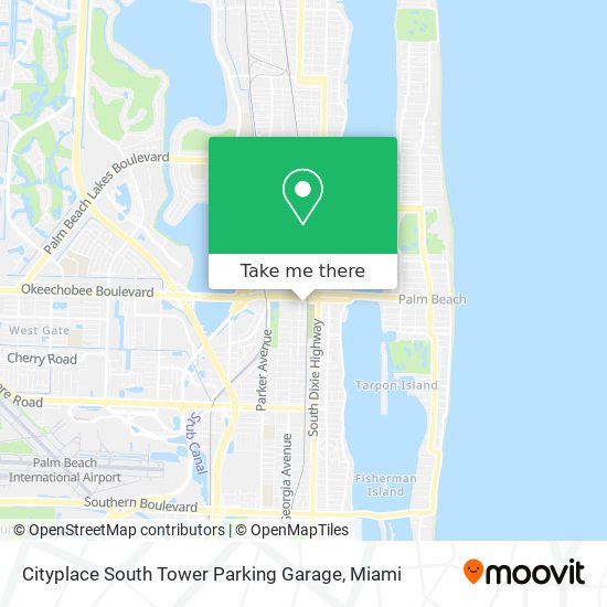 Mapa de Cityplace South Tower Parking Garage