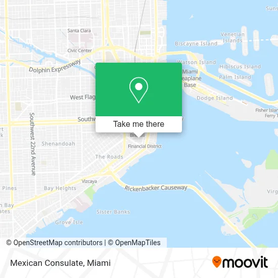 Mexican Consulate map