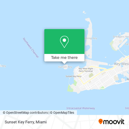 Sunset Key Ferry map