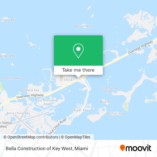 Bella Construction of Key West map