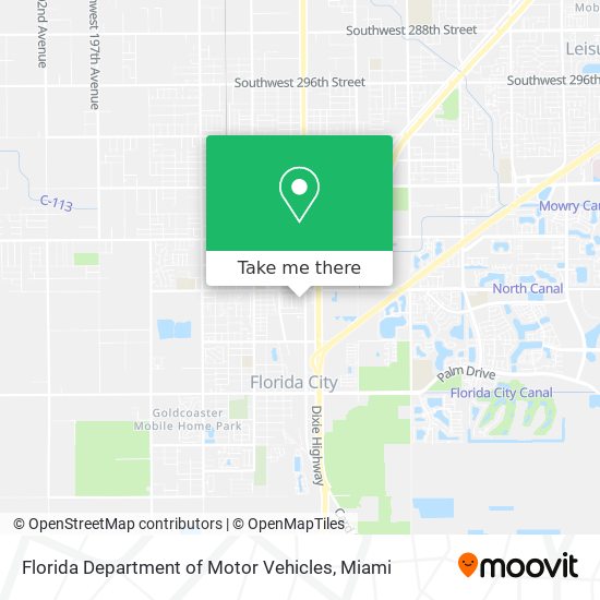 Mapa de Florida Department of Motor Vehicles